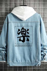 牛仔夹克男大码牛仔外套男茄克NJ77197-P60加绒款-P75，男装夹克，电商A040A