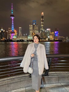 高档仿皮草外套毛毛外套,女装皮草,M.W 嫚维