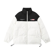 白底23新款冬季时尚百搭立领加厚PU皮棉服外套MY6405P125控168，男装棉衣，电商A268-1