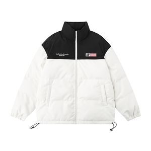 白底23新款冬季时尚百搭立领加厚PU皮棉服外套MY6405P125控168图片