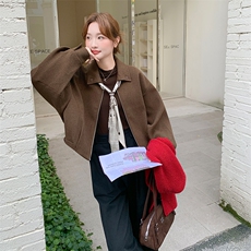 新款现货2025冬季毛呢夹克（送丝巾）2C007-171-P175-K268，女装毛呢外套，2C007