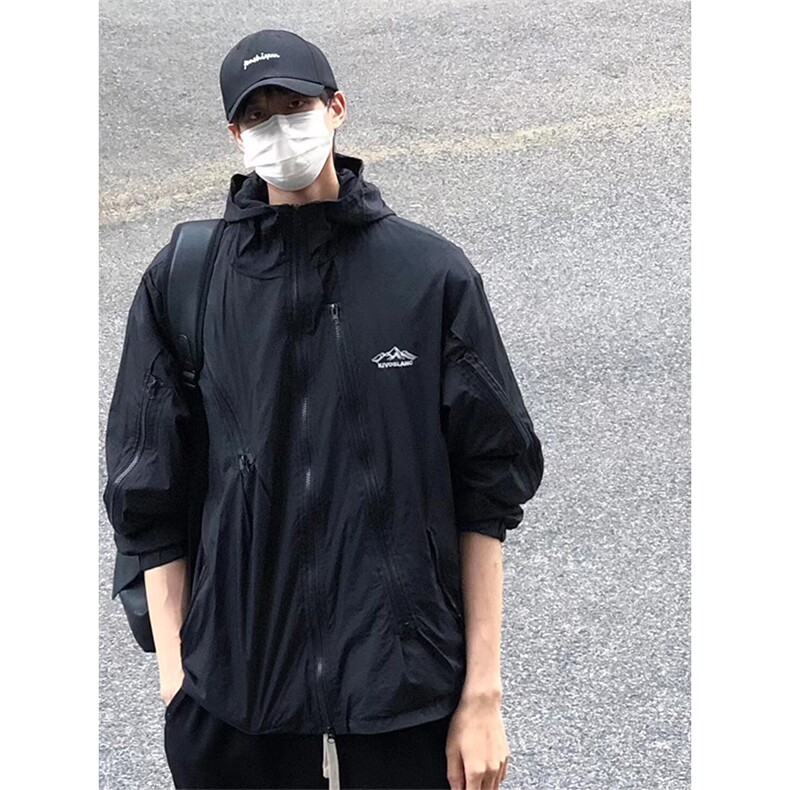 FS2022批发75限价98潮牌工装双拉链夹克上衣冲锋衣外套,男装夹克,电商A089-1
