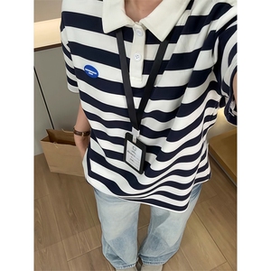 网络图慎用!图片只做展示大货已到条纹polo衫短袖T恤DP8761P40控图片