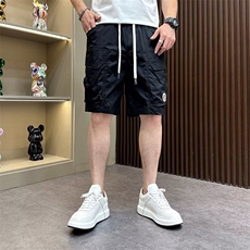 2025夏季新款薄款黑色直筒5分裤子潮男夏天高级商务休闲五分短裤，男装牛仔裤，星座506A