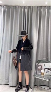 2021秋装新款欧美风洋气风衣图片