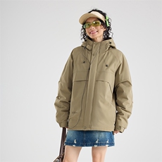 现货5W件冬季三防美式boxy解构连帽雪山冲锋衣棉衣男女棉服厚外套，男装夹克，电商A486