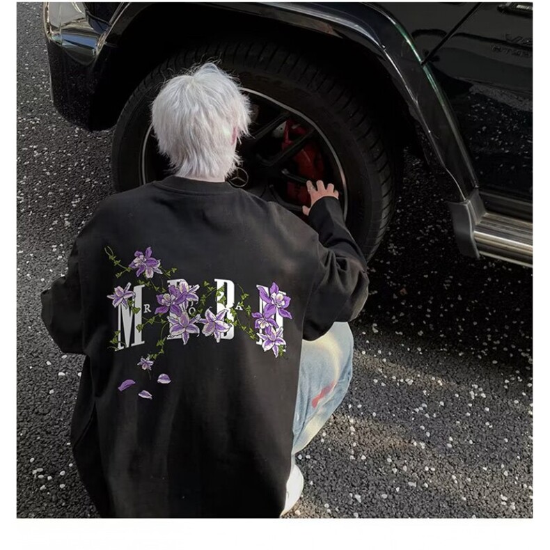 新款百搭日系ins简约慵懒气质纯棉长袖T原宿文艺流行T128-P30网图，女装T恤，电商B245