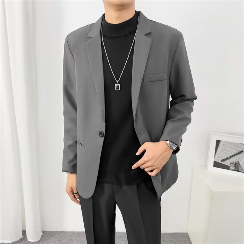 轻熟风西装高级西服外套休闲单西男士职业商务正装帅气Y71-P65,男装西服,星座1116A-2（原606A-1）
