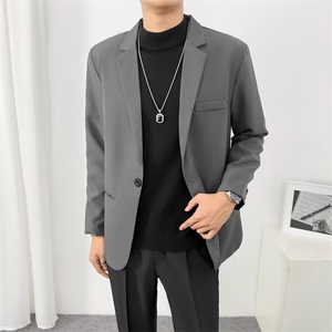 轻熟风西装高级西服外套休闲单西男士职业商务正装帅气Y71-P65图片
