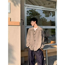 慵懒风开衫毛衣男女2025秋季宽松情侣百搭针织衫外套MY5808，男装针织衫/毛衣，星座516A