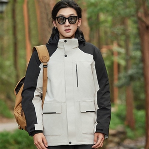 羽绒服冬季冲锋衣大码新款防水保暖防寒服男士情侣装外套图片