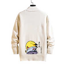 M18036-P45加绒款-P65半高领毛衣男士大码针织衫男毛线衣男线衫，男装针织衫/毛衣，电商A040A