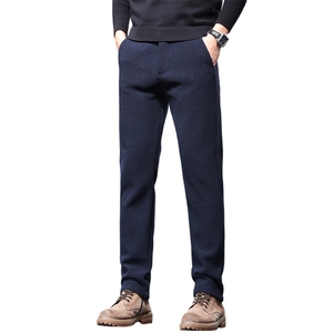 商务加绒加厚休闲裤男士秋冬修身直筒潮流长裤子Z2621-P40加绒P50图片