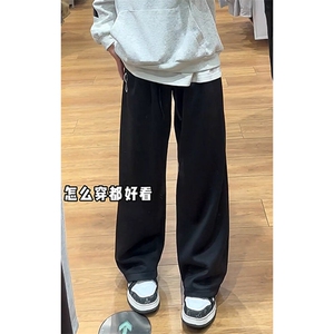 特批P30无差价秋新抖音刺绣直筒阔腿裤男潮流舒适休闲裤K1958图片