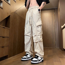 2024春季新款港风工装裤男直筒休闲裤男K5002-P42，男装休闲裤，星座914-6