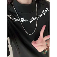 双面德绒打底衫男冬季半高领加厚卫衣拼接印花长袖t恤TE74，男装T恤，星座1116A（原606A-3）