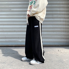 条纹简约秋季运动裤长裤直筒宽松型时尚潮牌男潮休闲裤K5191-P36，男装休闲裤，星座512-2