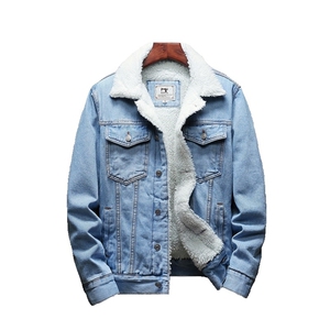 秋冬季牛仔外套男加绒加厚羊羔毛牛仔衣夹克 S-6XL 四色 805-P100图片