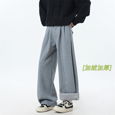 XZ616秋冬毛呢加绒加厚打褶缉明线休闲长裤K1088特P45控88，男装卫衣，星座512A（原616）