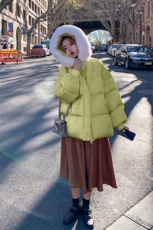现货大货数据双11主推4色大毛领棉衣M558，女装棉衣/棉服，金十上