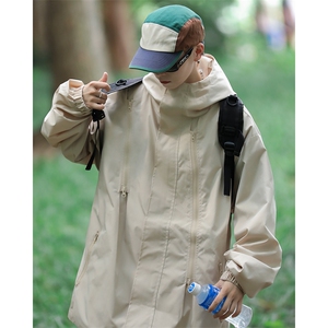 美式机能情侣冲锋衣外套男士新款防水防风户外夹克登山服CF45-P65图片