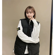 现货5W件冬季三防硬挺boxy短款立领棉衣马夹外套加厚马甲保暖棉服，男装棉衣，电商A443
