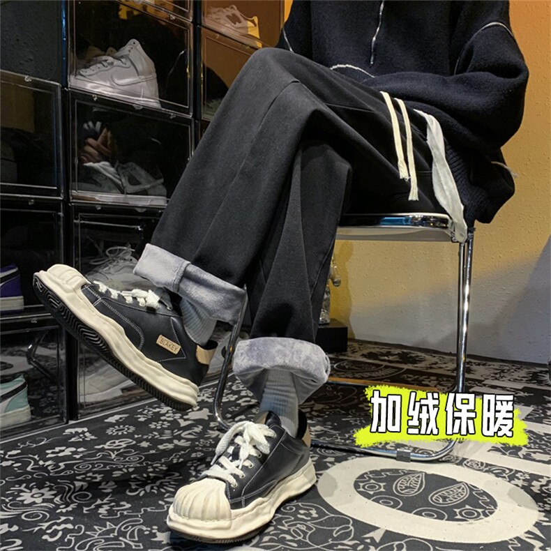 加绒加厚宽松牛仔裤男百搭直筒阔腿长裤A080-9291-常规P35加绒P45,男装牛仔裤,电商A080