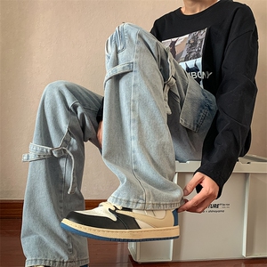 工装牛仔裤男款oversize高街vibe美式潮牌宽松裤子N0104-P50