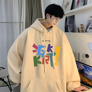 抖音得物供货可提供视频秋冬重磅美式宽松连帽卫衣DL1999,老爹裤搭配图片男生图片
