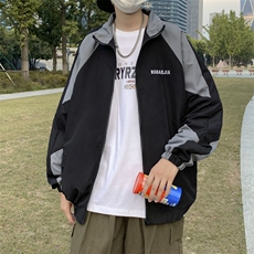 2023春秋季潮牌港风宽松冲锋衣外套男新款潮流休闲夹克W6304-P46，男装夹克，星座512-2