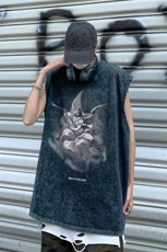 XZ514-2-1287-P38美式人像印花水洗做旧夏无袖背心/马甲/坎肩，男装背心/马甲，星座514-2(原B239)