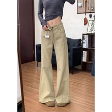 街头简约休闲微喇低腰牛仔裤春秋款新款显瘦加绒加厚微喇牛仔裤潮，男装牛仔裤，星座1210-1