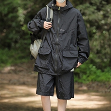 XZ-221-5/F911-P45薄款冲锋衣套装山系户外运动速干防晒衣两件套，男装防晒衣，星座221-5