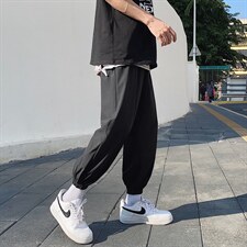 夏秋冰丝运动裤休闲超薄透气弹力九分裤2027-特批20，男装休闲裤，星座718-1