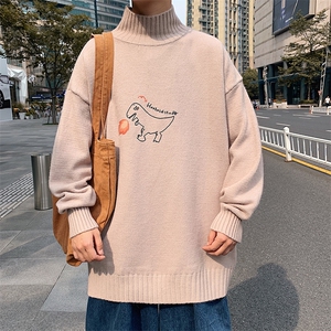 M18040-P45 半高领毛衣男士大码针织衫男毛线衣男线衫图片