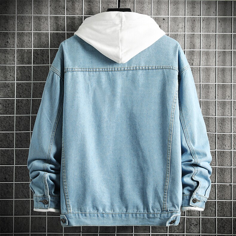 牛仔夹克男大码牛仔外套男茄克NJ77099-P60加绒款-P75,男装夹克,电商A040A