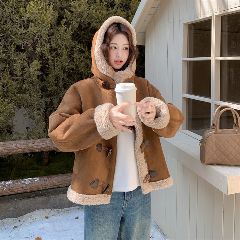 25新款-羊羔毛外套-5115-P200-K338,女装短外套,2C168