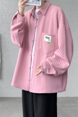 衬衫男24秋季新款港风宽松提花长袖衬衣CS027-P45(现货），男装衬衫，星座214-3