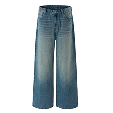 潮流宽松直筒牛仔裤高街潮牌休闲裤A161-K5700-P62108元，男装牛仔裤，电商A161