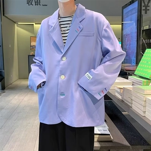 休闲西装男韩版潮流痞子帅气个性2024秋冬季新款ins外套W5135-P43图片