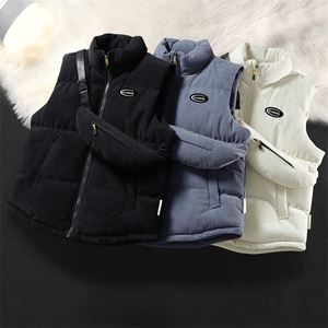 魔术贴 可拆换 得物二开冬季团体班服外套马甲棉服加厚校服送背包图片