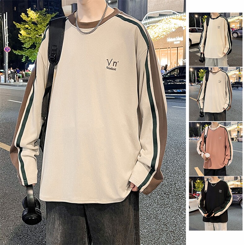 春秋oversize撞色拼卫衣男友风青少年内搭打底衫WY0325-P38图片