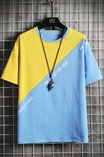 网格2021夏季潮流男女情侣装印花半袖纯棉宽松短袖T恤男2255，男装T恤，电商A441