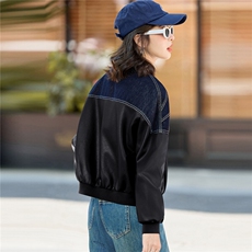 【秋季女装新款】大量现货时尚立领棒球服短款皮衣外套，女装皮衣，魅衣本色