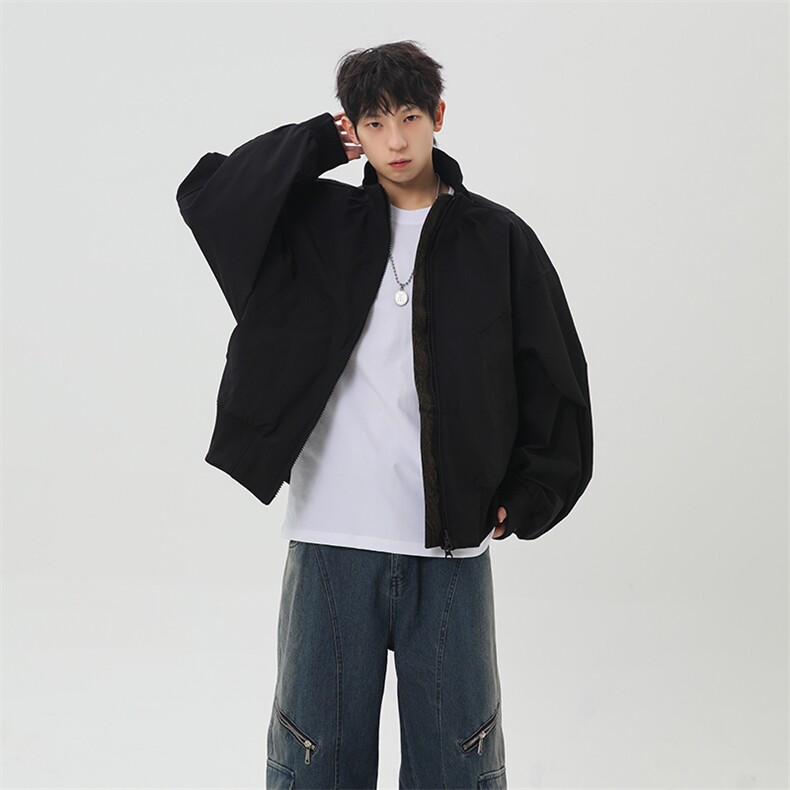 港风日系座山蟒夹克立领短款设计感外套XZ213-JK8000特P75控128,男装夹克,星座213
