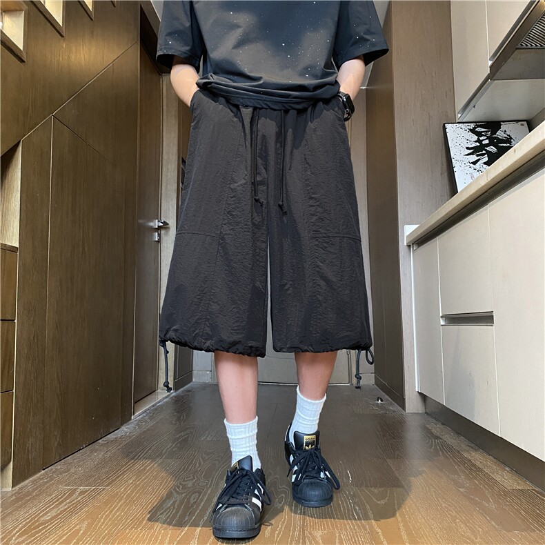 2025夏季新款潮流百搭抽绳宽松休闲七分裤B315-K24223-特P35控68,男装牛仔裤,电商B315