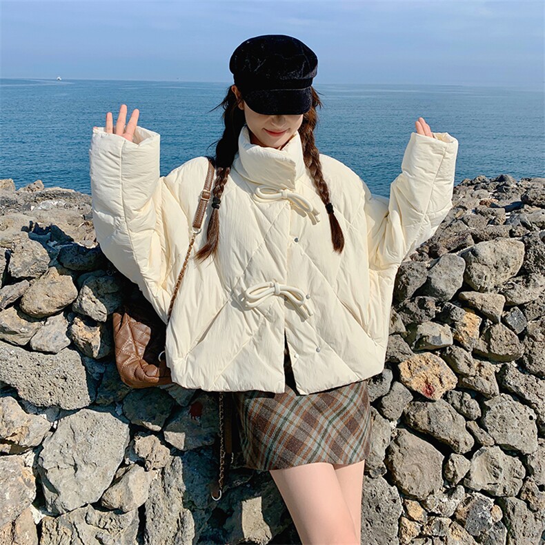 【90绒150-200g】9035短款系蝴蝶结羽绒服-2c016-P315-K458,女装羽绒服,2C016