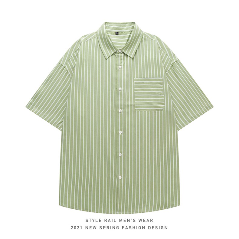 2021年夏季新款条纹衬衫男白底平铺宽松衬衫DS-C407-CS306-P35,男装衬衫,电商C323-1