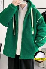 冬装港风百搭羊羔绒连帽外套羊羔毛羽绒服男女8153-P195控价268，男装羽绒服，电商A441-1