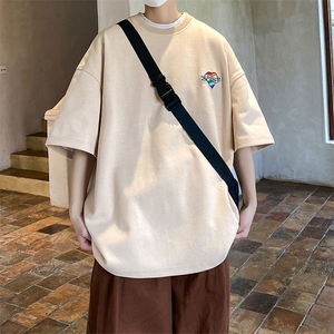 潮牌百搭宽松半袖青少年大码圆领体恤-JK23216-P25控38图片